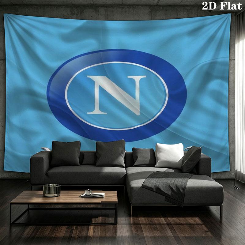 SSC Napoli Custom Name Wall Tapestry Aesthetic Wall Hanging Printed Fabric Blanket Decorative Tapestries for Bedroom Living Room Home Decor