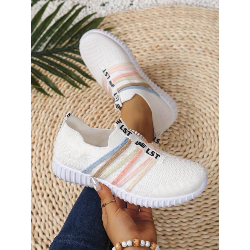Spring 2025 New Women's Sports and Casual Shoes, Breathable Sock Shoes, Low-top Mesh Running Shoes for Women