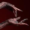 Ultra Thin Sheer Long Gloves Floral Printing Dance Gloves Shiny Oil Shiny Gloves  Dance Performance