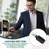 [PATIKIL] Leather Key Fob Key Cover RFID Key Fob Protector 1.57"x0.14" Black