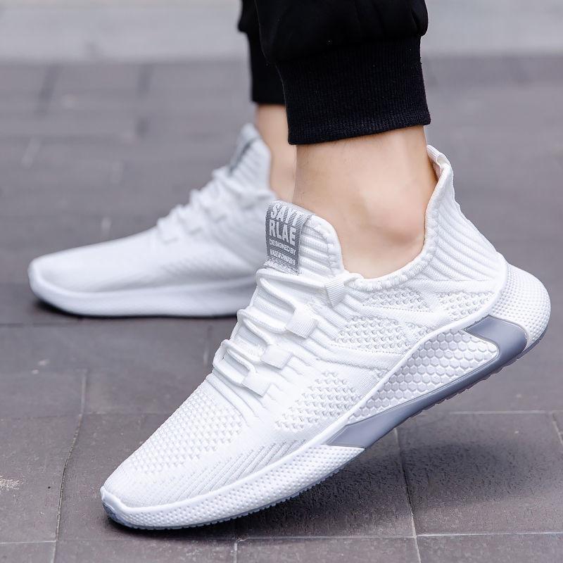 Sneakers 2025 spring breathable fly-woven shoes Korean version student running shoes foreign trade fashion casual shoes men
