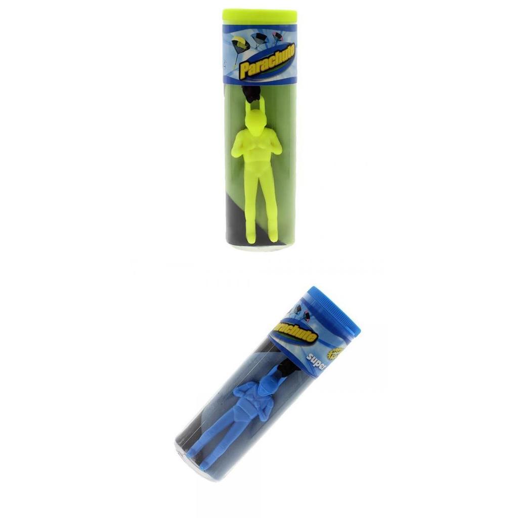 2x Toy Hand Throwing Parachute Kite Toy, Fluorescent Dreen + Blue