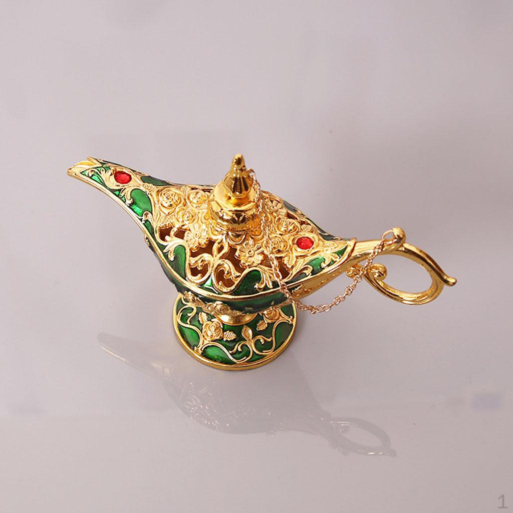

Tea Pot for Bedroom Living Room Decorations Table Desk Centerpiece Gold Green