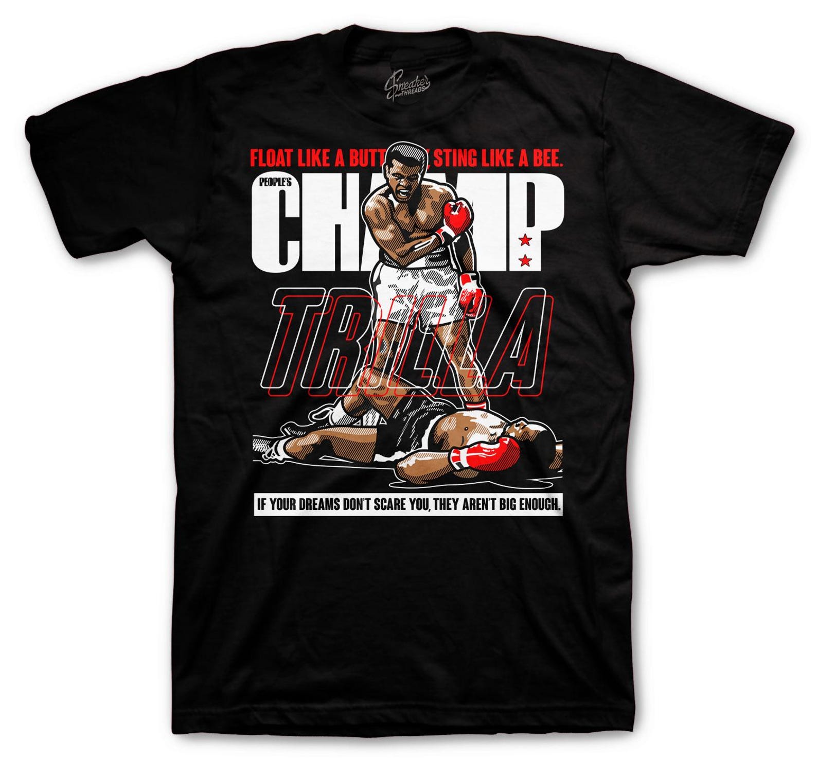 Shirts To Match Retro 4 Red Thunder Sneakers - Champ Tees S