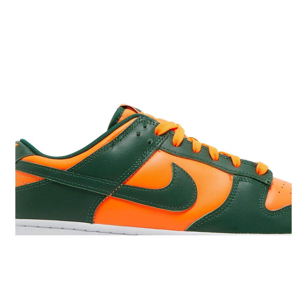 Nike Dunk Low 'Miami Hurricanes' (Unisex) Gorge Green / White / Total Orange / Gorge Green Skateboard Shoes DD1391 300