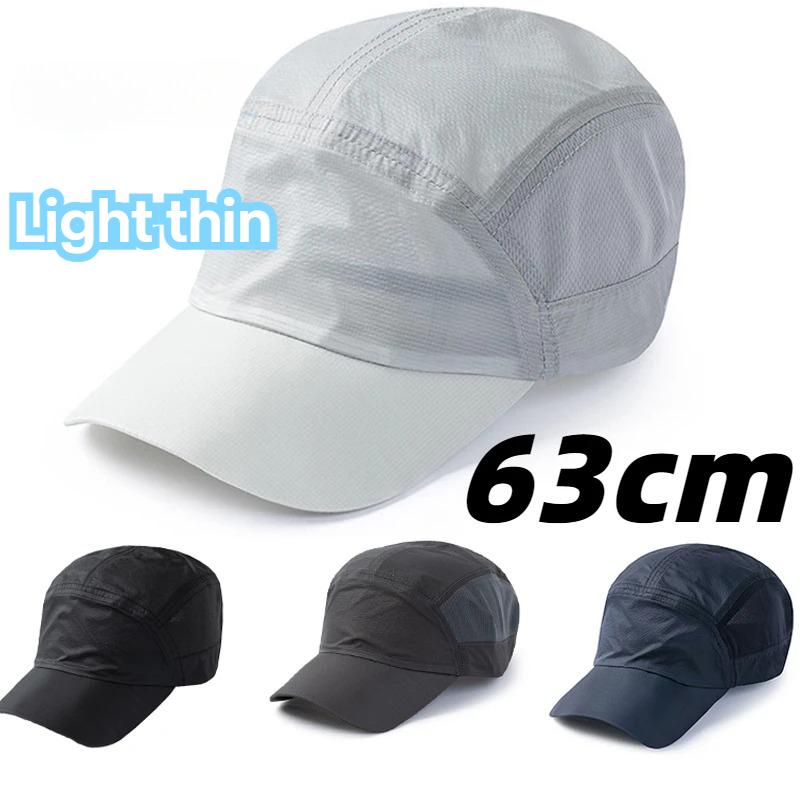 Big Size 63cm Light Thin Baseball Cap Men Summer Large Head Quick Dry Soft Top Running Snapback Cap Women Sun Protection Sun Hat