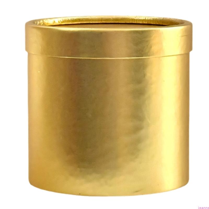 Elegant Round Flower Arrangement Bucket Round Cardboard Gift Box with Cover Wedding Florist Bouquet Wrapper Decorations