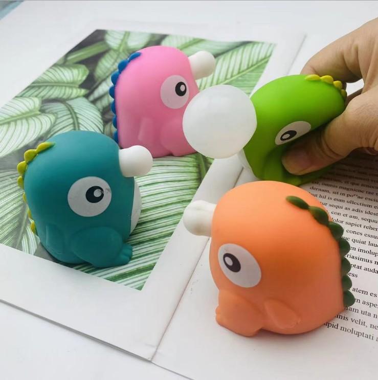 Soft Spit Bubble Toy Cute Dinosaur Ball Soft Sticky Squishi Stress Relief Toy Funny Gift Squeeze Ball Sensory Fidget Toy