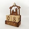 Wooden Nativity Advent Calendar Countdown Blocks Days Until Christmas Winter Holiday Decorations for Home Tabletop Office