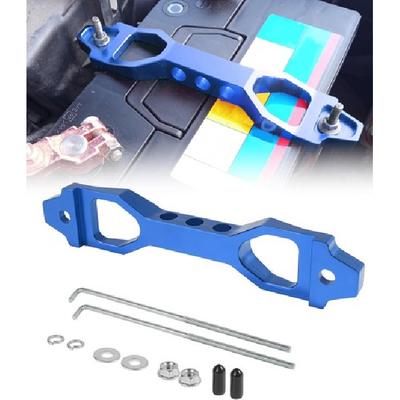 Battery Tie Down Kit, Car Accessories Bracket, Aluminium Alloy Hold Down-Blue