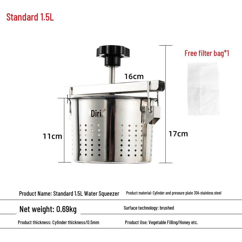 Di Ri 304 Stainless Steel Manual Juicer & Vegetable Squeezer