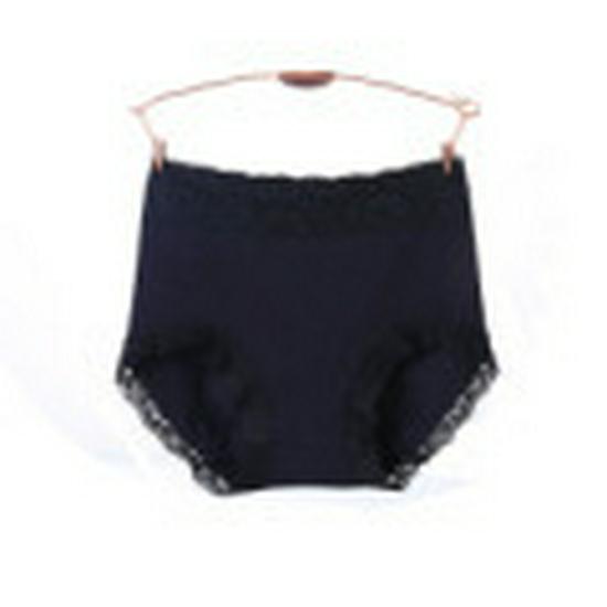 Women's Plus Size High-Waist Breathable Cotton Lace-Trim Tummy Control Panties