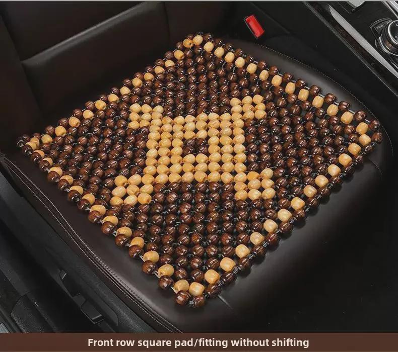 Pernă de răcire pentru scaun auto din lemn țesute manual - Covoraș universal de vară, respirabil