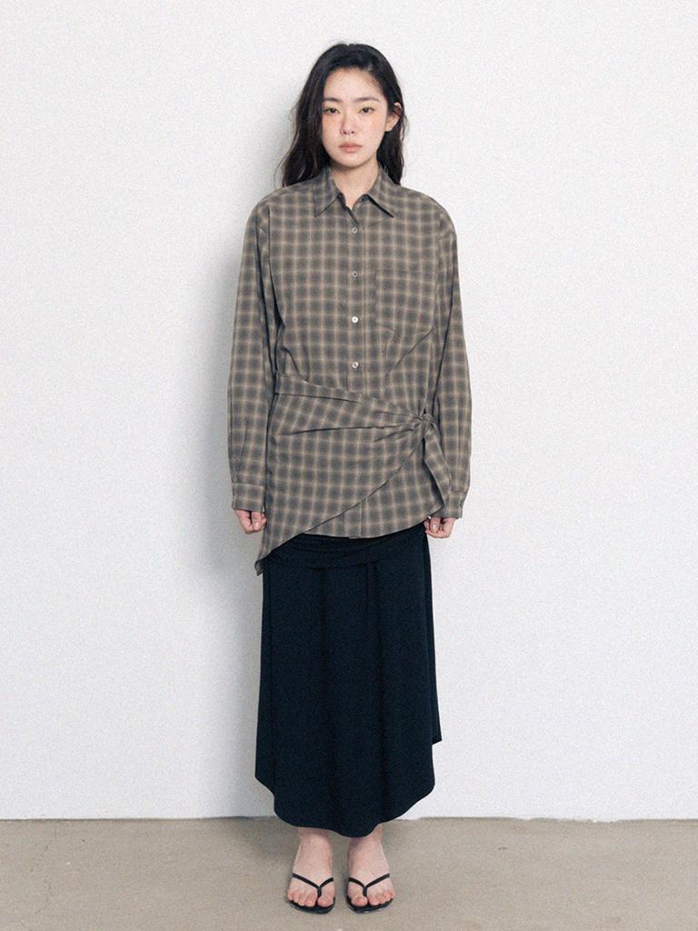 Moroa Rayon Tencel Skirt - Black