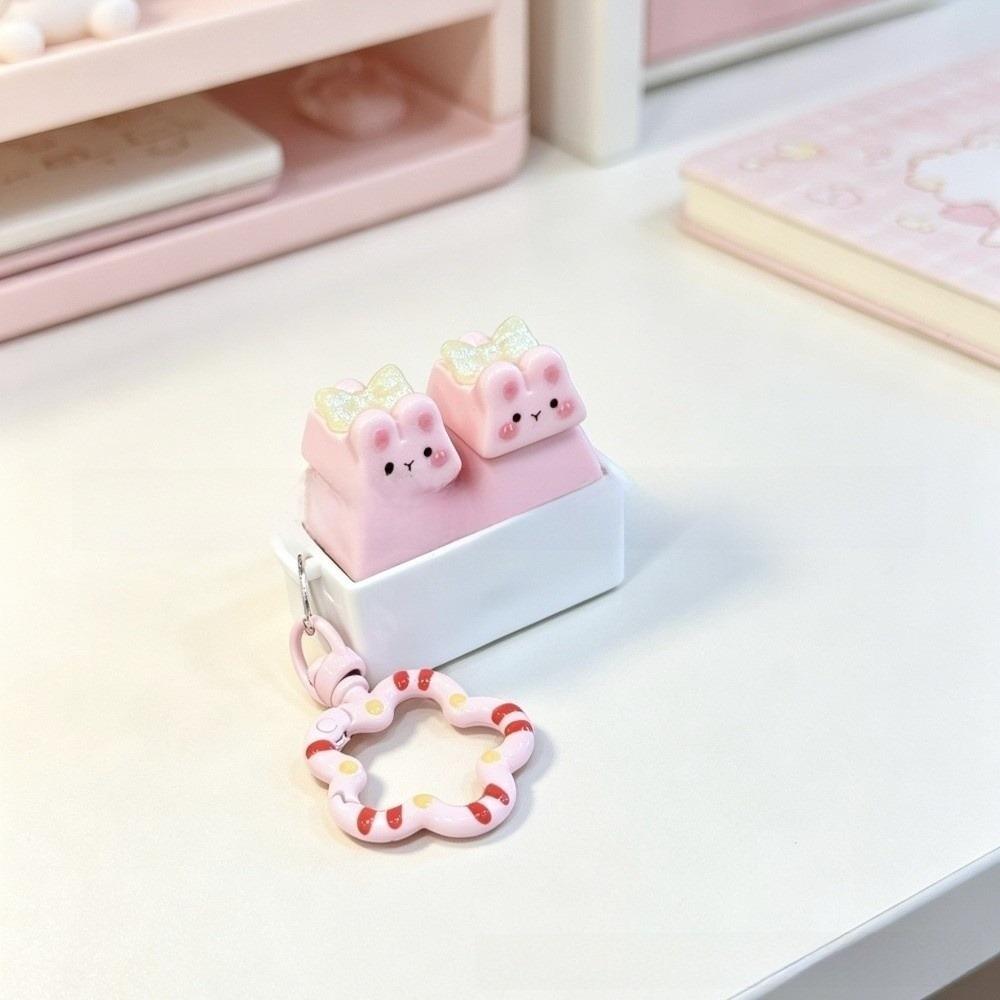 Finger Button Anti-stress Toy Pendant Cheese Calming Keychain Keys Fidget Keychain  Children Adults