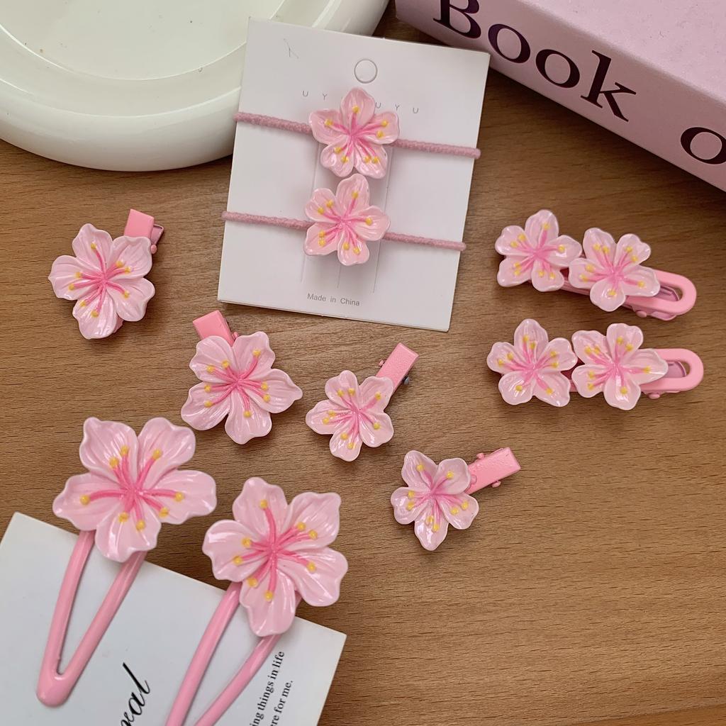 Damen Rosa Kirschblüten Haarspange mit Welliger Kante, Haarkranz, Haarband, Haarnadel die das Haar nicht beschädigt