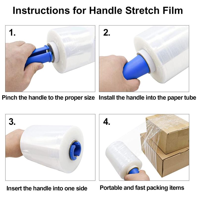 Folie Stretch Folie Stretch Folie Termocontractabilă Ambalaj Aderent Mutare Ușor de Utilizat Mâner Rulant Autoadeziv Pachet