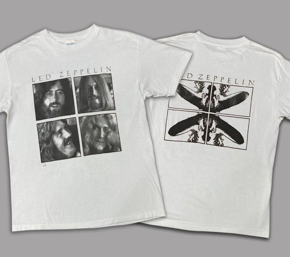 Vintage 1993 Led Zeppelin Faces T-shirt S-2XL white short sleeve Unisex T-Shirt XL