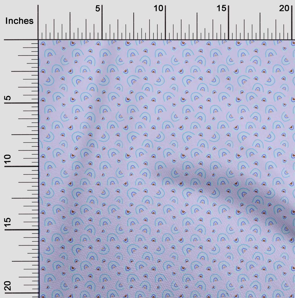 oneOone Cotton Flex Light Green Fabric Kids Rainbow Craft Projects Decor Fabric Printed By The Yard 40 Inch