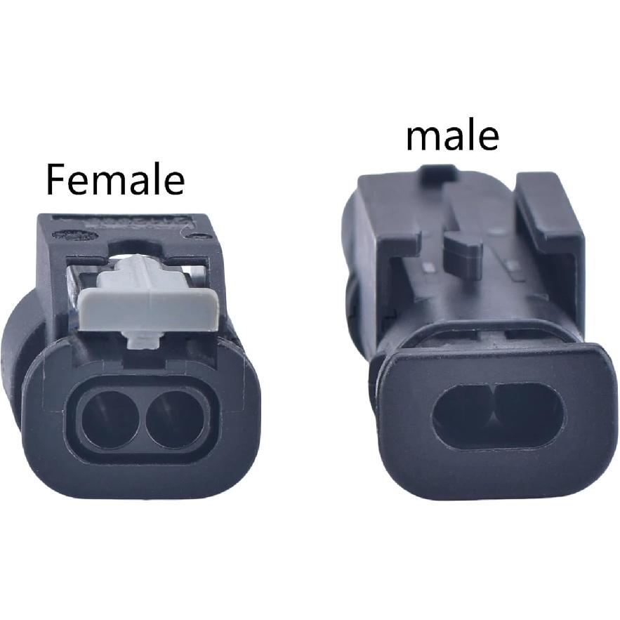 

automotive connectors 2 Pin Automotive Fuel Injector Connector Transducer Socket 4F0973702 0-2112986-1 1-1718643-1 4F0 973 702 easy 1pcs