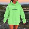 Women's Hooded Long Sleeve Drop Shoulder Pullover Sweatshirt Palm Tree "PINK PALM PUFF" Back Letter Print Casual Hoodie