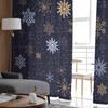 Snowflake Christmas Wave Point Curtains For Living Room Bedroom Home Decoration Window Voile Tulle Curtain Drapes