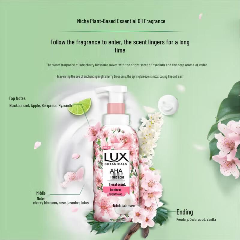 Lux Cherry Blossom Botanical Bubble Shower Gel