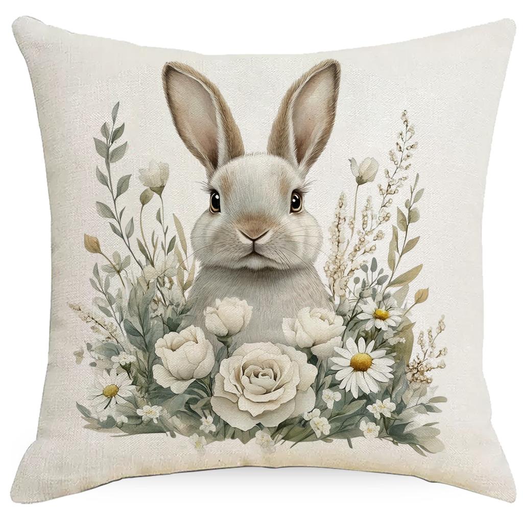 Retro Farmhouse Pillowcase Floral Animal Home Sofa Cushion Pillowcase