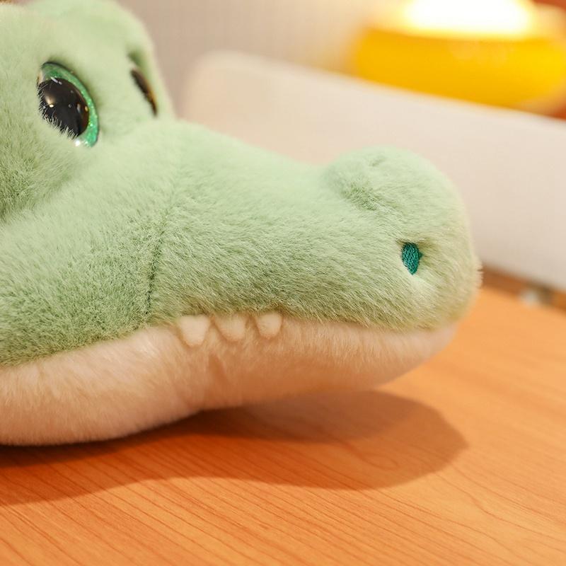 New Soft Big Eyes Crocodile Plush Toy Fluffy Full Stuffed Animal Pillow Doll Jungle Green Giant Alligator Kids Birthday Gift