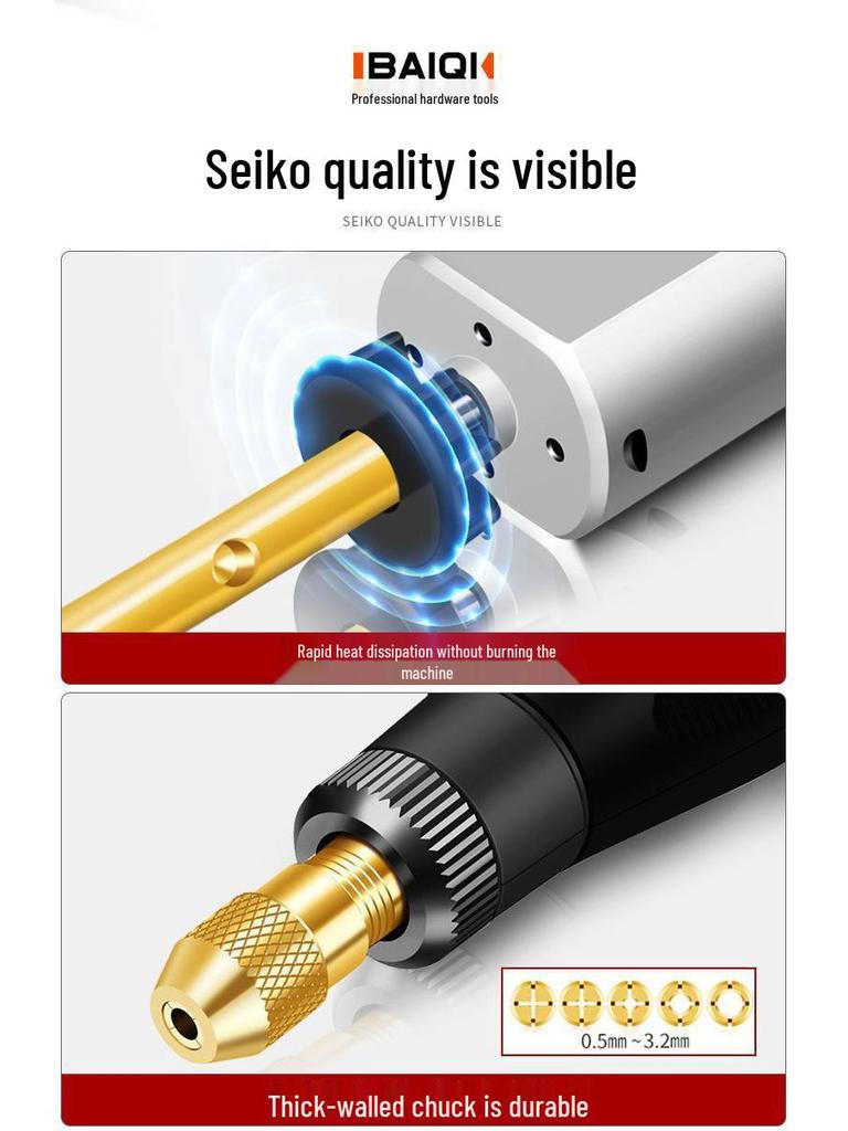 Compact Electric Grinder: Handheld Jade Polish, Engraving, Wood Carving, Mini Drill Tool