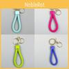 Stylish Cartoon Keychain Couples Resin Keyring With Colorful Woven Strap Design