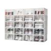 20pcs Foldable Plastic Transparent Shoe Box Clear Stackable Storage Organizer Rectangular for Living Rooms, Bedrooms, Study Room