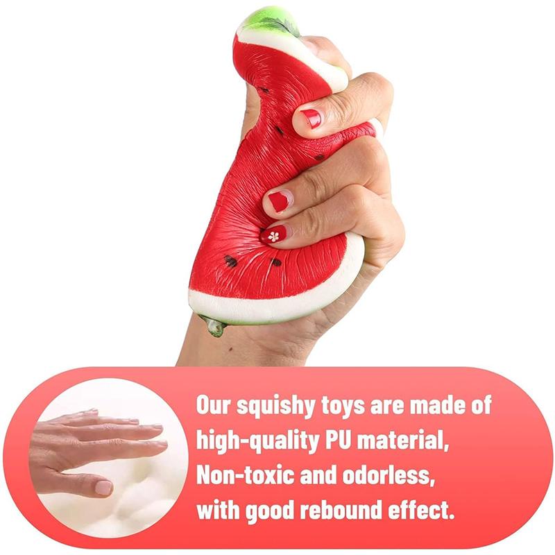 Watermelon Fruit Squishies Toys Slow Rising Stress Relief Sensory Toys Watermelon Stress Ball Summer Party Gifts for Kids Adult