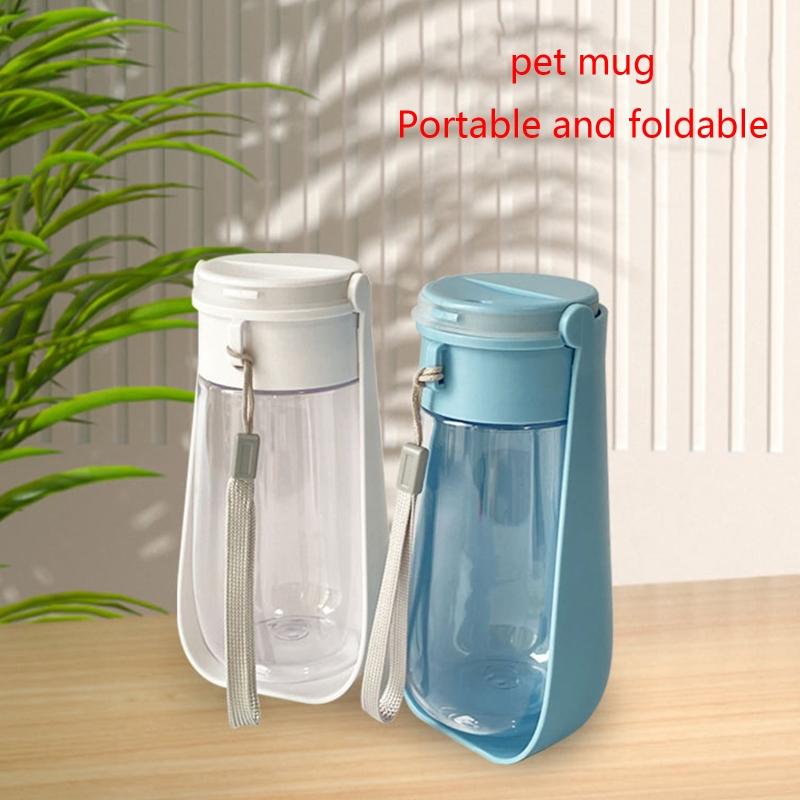 Portable Dog Water Bottle 450ml Dog Walking Travel Bottle Puppy Water Leak Proof Food Grade Dog Water Drink Bottle