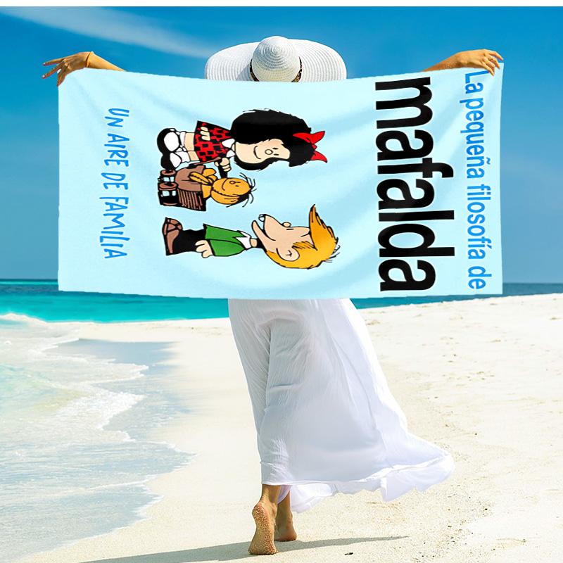 1pc Mafaldas Outfit beach towel,quick drying absorbent beach towel,outdoor sports swimming beach towel,Soft and comfortable Y73015