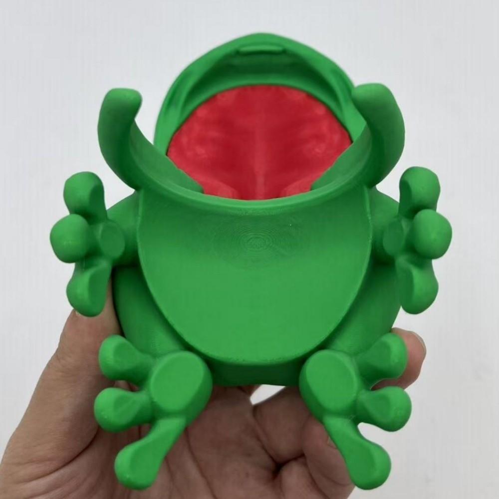 Pokrywka na puszkę żaba drukowana 3D Wielokrotnego użytku Pokrywka do puszki po napojach Żaba z ruchomymi ustami Pokrywka do słoika Akcesorium do napojów