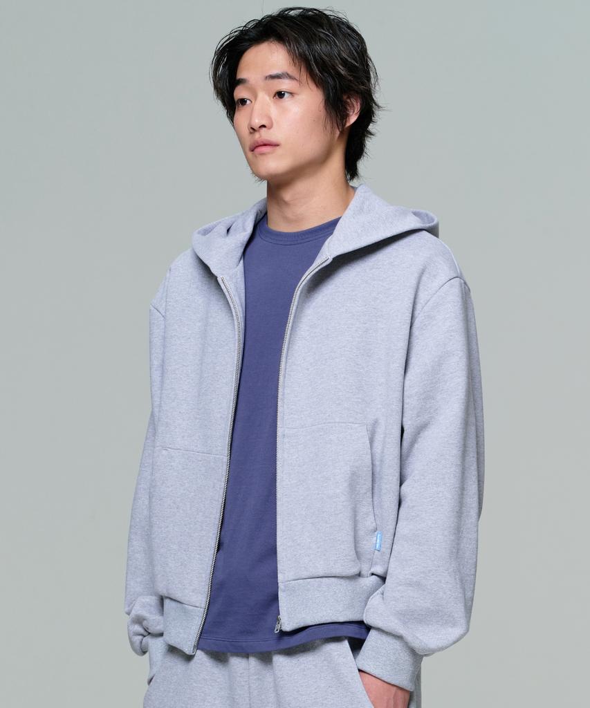 Era Unisex Era Oversized Hooded Zip-Up - Melange Gray