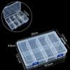Durable 8 Grids Tools Storage Box Adjustable Transparent Jewelry Storage Box Large Capacity Screw Holder