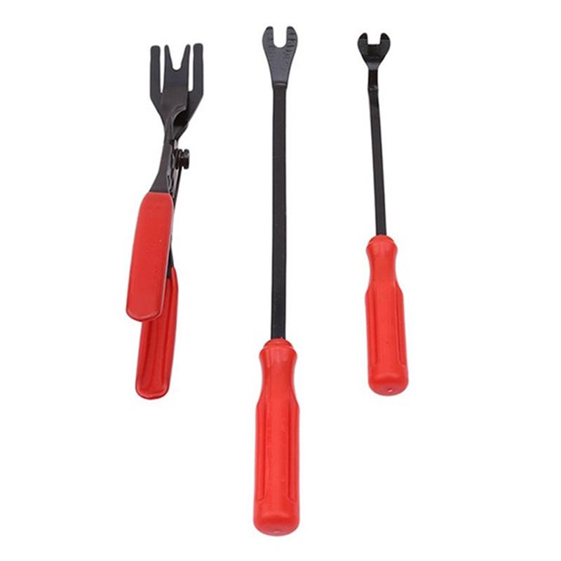 3 Pcs Car Door Panel Clips Pliers Trim Removal Fastener Puller Repair Tool Combo