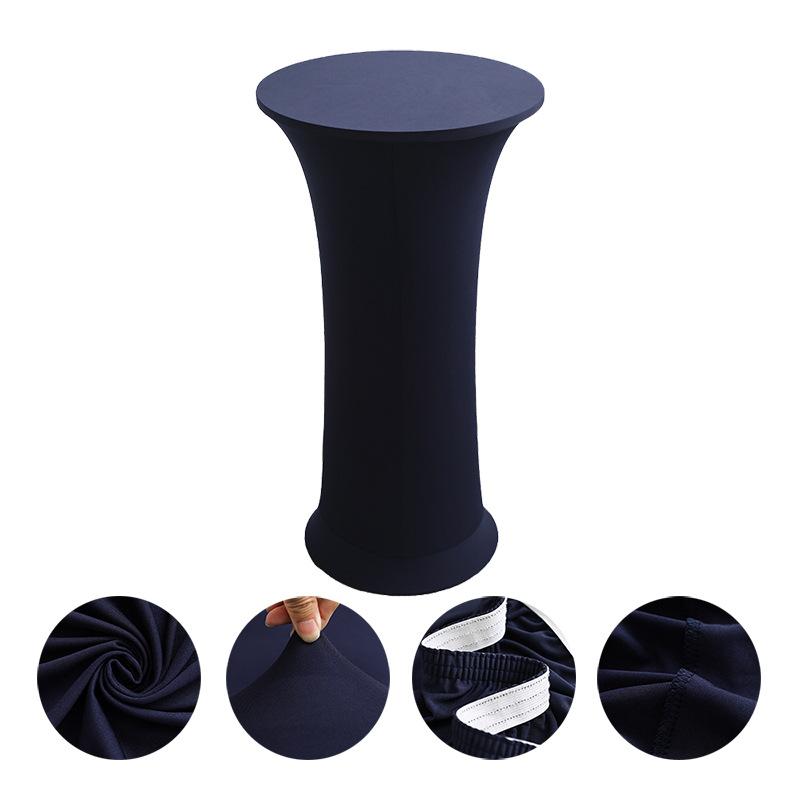 Premium Spandex Round Table Cover Elastic Skirt for Hotel Wedding Banquet Decor