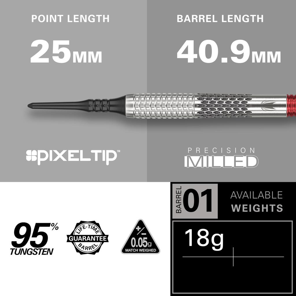 Target Darts BUNTING G5 18g Soft Tip Darts 95% Tungsten Stephen Signature Professional