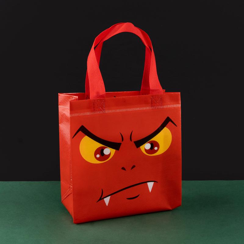 StoBag, Halloween Party Kids Waterproof Non Woven Portable Tote Bag Shopping Bag Candy Gift Bags, 12/30pcs
