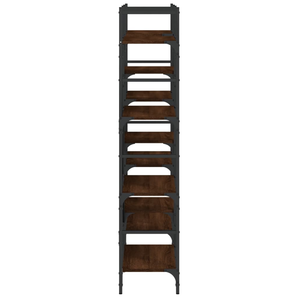 Bookshelf Brown Oak Look 160 x 28.5 x 136.5 cm Particleboard