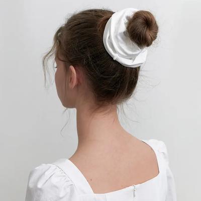 Sarah Satin Pearl Scrunch - White
