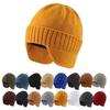 Connectyle knit cap ear flaps men winter warm outdoor cold protection hat skiing snowboarding.
