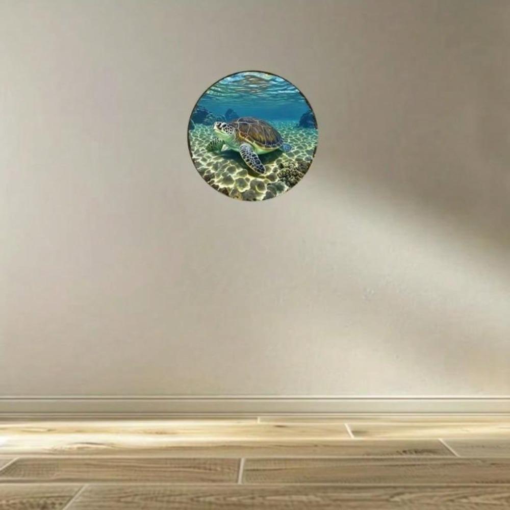 Metal Wall Art Sea Turtle Ocean Decor Waterproof Home Cafe