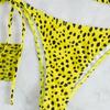2024 Bikini cu mânecă lungă cu imprimeu leopard pentru femei Costum de baie pentru femeie Set de bikini trei piese Costum de baie pentru baie