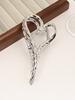 1Pcs Sliver Heart Hair Claw Clips,Elegant Love Design Hair Barrettes Ornament Large Hair Catch Clips Hair Accessories for Women