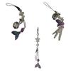 Elegant Beaded Mobile Phone Pendant Fashionable Keyring Colorful Key Chain Charm Accessory for Phones and Purses