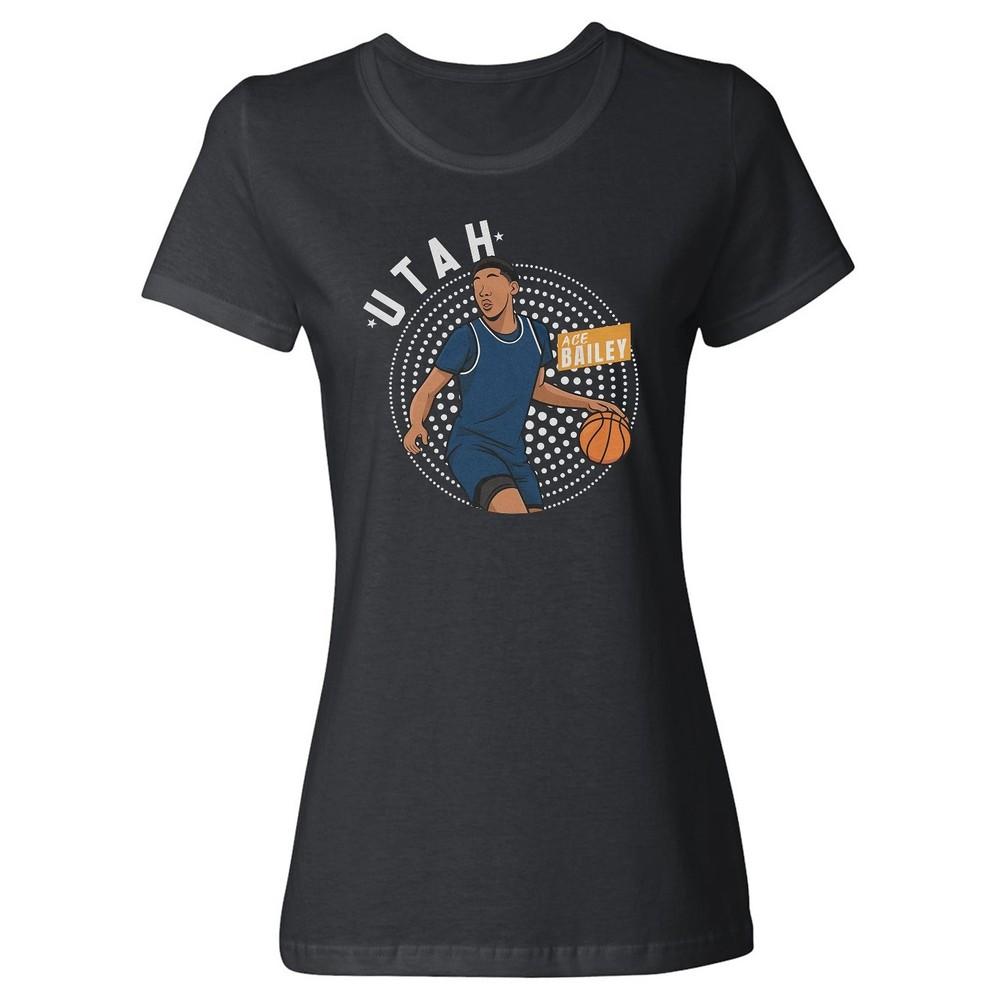 

Ace Bailey Basketball Retro Design - Utah Bball Fans Ladies Crewneck T-Shirt Unisex T-Shirt S